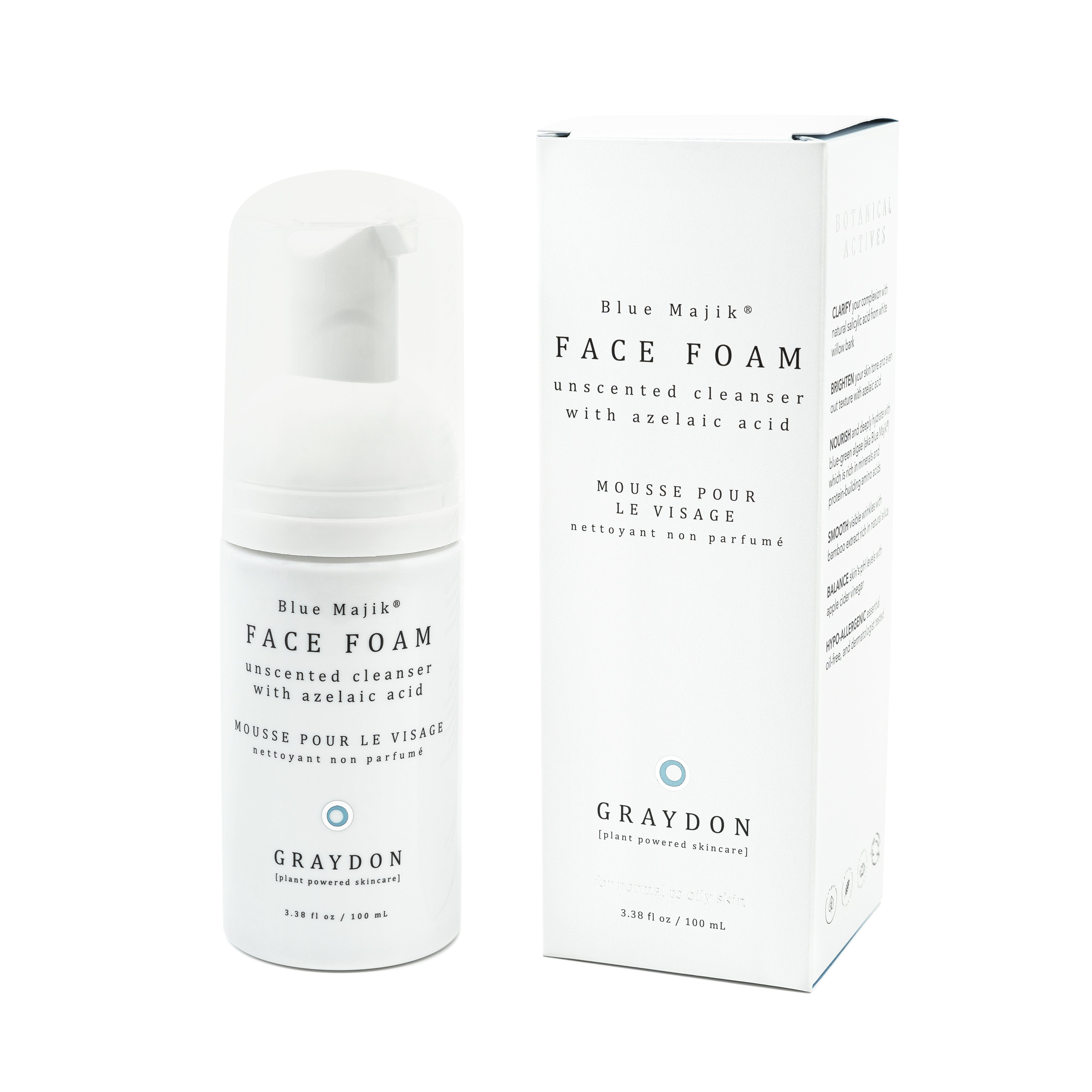 Face Foam - Blue Majik Unscented Cleanser with Azelaic Acid